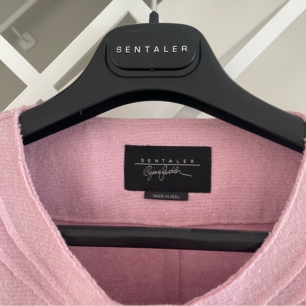 Sentaler Alpaca Wool Coat XS Pink Lightweight Coat Luxury Designer EUC - Picture 4 of 10